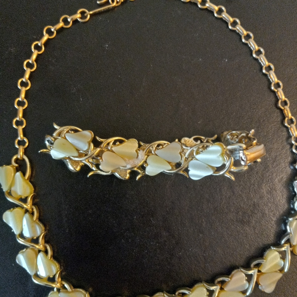 Vintage Coro Necklace and Bracelet Semi Precious Jewelry - Picture 7 of 7